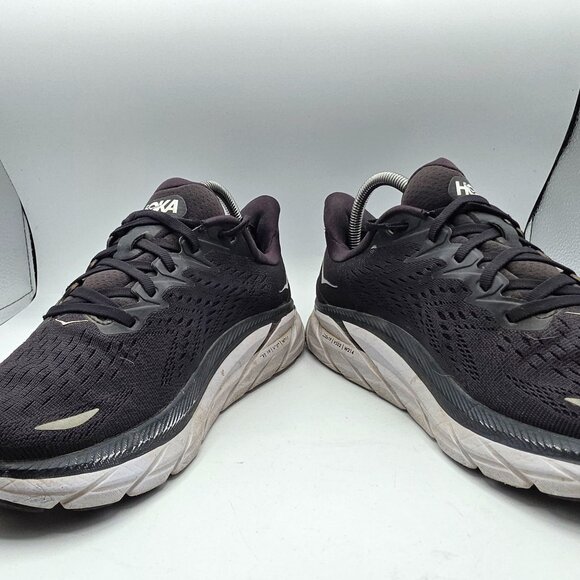 Hoka One One Clifton 8 Shoes Womans Size 9 B Black Athletic Shoes Running Walk - Picture 3 of 13